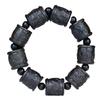 Pulseras talladas de madera de agar vietnamita, Cuentas talladas de madera de agar, Mangos de madera negra, Pulseras de sándalo morado al por mayor
