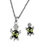 Europa y Estados Unidos moda popular diseño de nicho sentido del diseño pendientes de tortuga traje de collar serie de animales femeninos joyería al por mayor
