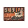 2024 Novo Logotipo Americano de Metal Estanho de Garagem Estilo Industrial Parede de Fundo para Oficina Automotiva Pintura Decorativa Suspensa Sem Moldura