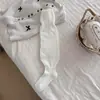 Meias longas até o joelho estilo balé série miu outono e inverno aquecedores de perna largos estilo perna de elefante meias quentes justas estilo academia jk
