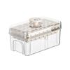 Molde para cubitos de hielo de grado alimenticio, prensa para cubitos de hielo, caja de almacenamiento de hielo de gran capacidad para el hogar con tapa, caja de hielo para cubitos de hielo de frutas