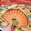 Bandeja Desechable para Empaque de Fruta Fresca Caja de Empaque Dorada PET Grado Alimenticio Supermercado Empaque de Fresa Cereza
