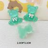 Gelo transparente através de arco urso série diy acessórios de resina artesanais creme cola capa de celular buraco sapatos material