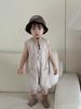 Macacão de Verão de Manga Curta para Bebê Fino Estilo Coreano Roupa Infantil Macacão de Escalada Curto para Meninos Saco de Bebê de Verão Coelhinho Fart Roupas de Verão
