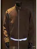 Chamarra bomber tie-dye mate para hombre, otoño, corte limpio, top de moda deconstruido, chamarra de piel sintética para adolescentes