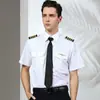 Uniforme de Capitão Cabeleireiro Camisa de Manga Longa Primavera e Verão Modelo Masculino Bar KTV Macacão de Manga Curta Camisa Vazio Menos Uniforme