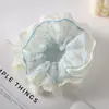 Goma para el pelo de encaje floral, estilo pastoral de principios de primavera, estilo casual para mujer, coletero versátil extragrande para moños, accesorio para el cabello