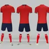 Uniformes de futebol lisos, uniformes de equipe de competição para adultos e crianças, camisetas esportivas de manga curta para treinamento no atacado
