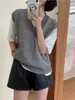 Tricô Solto Gola V Sem Manga Estilo Coreano 26 Nova Coleção Primavera Pulôver de Lã Sintética Colete Camada Roupa Externa para Mulheres