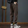 Fabricante Original 2025 Nuevos Pantalones Casuales Primavera, Otoño e Invierno Acolchados de Terciopelo Pantalones de Chándal para Hombre Pierna Ancha Leggings de Alta Gama
