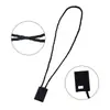 Cuerda para Etiqueta de Ropa Más Vendida Transfronteriza Negro Nylon Cosido a Mano Broche de Presión Anillo Accesorios para Ropa Venta Directa de Fábrica