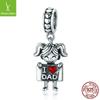 Prata esterlina s925 pulseira contas soltas meninos e meninas personalidade robô DIY pulseira acessórios fabricantes atacado
