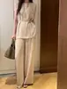 Chic Coreano2026 Nuevo Estilo de Verano Top sin Mangas con Cordones Estilo Francés + Pantalones Casuales de Cintura Alta Conjunto de Moda
