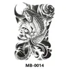 Pegatinas de Tatuaje de Espalda Completa, Pegatinas de Tatuaje de Espalda Completa con Guan Er, Sun Wukong, Dragones, Tigres, Animales, Pegatinas de Tatuaje de Espalda Completa Grandes Impermeables de Colores