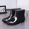 Botas de lluvia para hombre para protección laboral, estilos largos y cortos, impermeables y antideslizantes, con forro de felpa engrosado, resistentes a ácidos y álcalis, zapatos de agua extra altos, botas de goma cortas