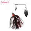 Pesca de Husky com isca artificial 17g isca de pesca com lantejoulas miçangas robalo pesca em mar isca artificial rotativa brilhante composta farpada