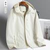 Chaqueta de trabajo con logotipo personalizado, impermeable, desmontable, tres en uno, para otoño.