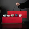 Ciudad Prohibida Rojo Cinco Hornos Famosos Taza de Maestro Taza de Té Juego de Té Kung Fu Actividad de Taza de Té Regalo Creación Cultural Caja de Regalo Festival