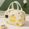 Bolsa de Cosméticos Portátil Fresca de Verano Personalizada, Bolsa de Almacenamiento de Cosméticos Portátil Verde Manzana Impermeable, Linda y Atractiva