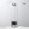 Venda direta da fábrica cascalho de cristal natural copo de energia de borossilicato alto copo em camadas de cristal de aço inoxidável com corda de elevação copo de saúde