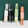 Brocha de maquillaje retráctil con funda, brocha de maquillaje portátil cuatro en uno, brocha para rubor, brocha para sombra de ojos, mini brocha de maquillaje multifuncional