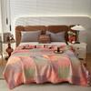 Manta Jacquard de Gasa de Tres Capas 100% Algodón, Sábana de Gasa Transpirable Engrosada, Cubre Cama, Manta de Toalla de Gasa de Doble Capa, Manta de Sofá