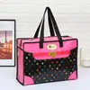 Bolsa de Compras Laminada de Tela No Tejida Transfronteriza, Bolsa para Equipaje de Ropa de Viaje, Bolsa Plegable Tridimensional, Bolsa de Tote, Bolsa de Tela No Tejida