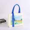 Bolsas de Lienzo Tridimensionales de Gama Alta con Impresión de Logo Personalizado, Bolsas de Tote de Lienzo de Gran Capacidad, Bolsas de Lienzo de Mano para Compras al por Mayor