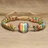 Europa, Estados Unidos, Japón y Corea del Sur el más vendido piedra del amor doble capa tejido a mano pulsera ajustable estilo retro étnico pulsera