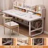 Mesa de Computador para Casa Pequeno Apartamento Mesa com Estante Integrada Quarto Mesa de Estudo para Aluno do Ensino Fundamental Mesa de Escrita para Ensino Médio