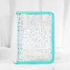 Envío Gratis A5 Transparente Hojas Sueltas Manual Multifuncional Bolsa con Cremallera Libro de Hojas Sueltas Simple Cubierta Suave de PVC Reemplazable