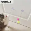 Juguete de Ratón de Primavera para Gatos para Entretenerse, Pluma Elástica Oscilante con Ventosa y Sonido de Campana, Juguete de Ratón en Stock al por Mayor