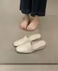 Mules de Tacón de Cuña Elegantes para Mujer Chuyuji con Punta Cerrada para Uso en Exteriores, Nuevos Mocasines sin Espalda de Tacón Alto con Punta Cuadrada Primavera 2026