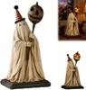 Figura de Palo de Calabaza Fantasma Brillante Decoración Iluminada de Halloween para Hogar y Escritorio