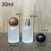 Em Estoque Frasco de Perfume de Vidro Transparente Fosco com Tampa de Rosca B259-30Ml50M, Frasco Vazio Recarregável com Borrifador de Pressão Cosmético