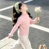 Suéter con Volantes Estilo Coreano para Niñas Otoño/Invierno 2026 Nueva Moda Infantil Elegante Top de Punto para Niña Pequeña