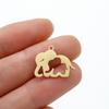 Accesorios de joyería colgante DIY de acero inoxidable transfronterizos materiales hechos a mano animal auspicioso colgante de collar comercio al por mayor