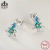 Pendientes Navideños de Invierno Avale S925 Pendientes de Papá Noel y Reno Pendientes de Joyería Accesorios al por Mayor para Mujer