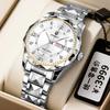 Reloj para hombre Live Butterfly productos genuinos resistente al agua luminoso reloj de doble calendario reloj de cuarzo para hombre cristal puntiagudo con diamantes