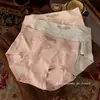 [Personalizado] Ropa Interior Femenina de Cintura Media Estilo Francés con Hilo de Color, Algodón Puro, Entrepierna de Seda de Morera Grado 7A, Calzones Transpirables