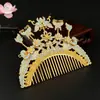 Yingyi Joyería Peine para el cabello estilo Tang DIY, peine para el cabello de mariposa, tocado estilo antiguo Hanfu, accesorios de material para corona de cabello, galvanoplastia que conserva el color