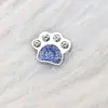 8mm Diamante Multicolor Pata de Gato Huella de Perro Aleación Joyería Adecuado para DIY Llavero Pulsera Accesorios para Collar de Mascota
