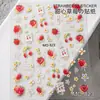 Nuevas Pegatinas de Uñas de Fresa Corazón Dulce Estilo Ballet Francés Encaje Flor Pequeña Dulce Decoración de Uñas con Lazo