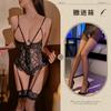 Ting Xiang Yujie Nocturno Atractivo Correa de Perspectiva Ropa Interior Sexy Pecho Pequeño Fruncido Cintura Plástica Sin Costuras Mono