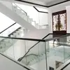 Corrimão de Guarda-Corpo para Escada de Vidro Instalação Própria Liga de Alumínio Guarda-Corpo de Varanda Decoração Interna de Villa Casa de Construção Própria Corrimão de Escada Residencial