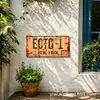 Decoração de parede industrial retrô estilo americano, arte de parede em metal, ornamentos de placa de carro, letreiros de letras e números para exportação