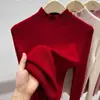 Hermosa Blusa Base de Punto Rosa Estilo Coreano para Mujer, Única y Súper Elegante para Otoño e Invierno, Corte Ajustado y Favorecedor