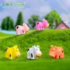 Musgo Transfronteiriço Micro-paisagem Criativo Fofo Mini Vaquinha Jardinagem DIY Acessórios de Decoração Micro Miniaturas