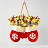 Meia de Natal transfronteiriça novo produto Guirlanda de Meia de Natal Guirlanda de luva de Natal artesanato de resina com luz