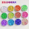 Polvo de Brillo Holográfico Camaleón Lentejuela Brillo Gel Gel Cuerpo Cabello Decoración Pegamento de Conejo Maquillaje de Ojos Aplicación Directa